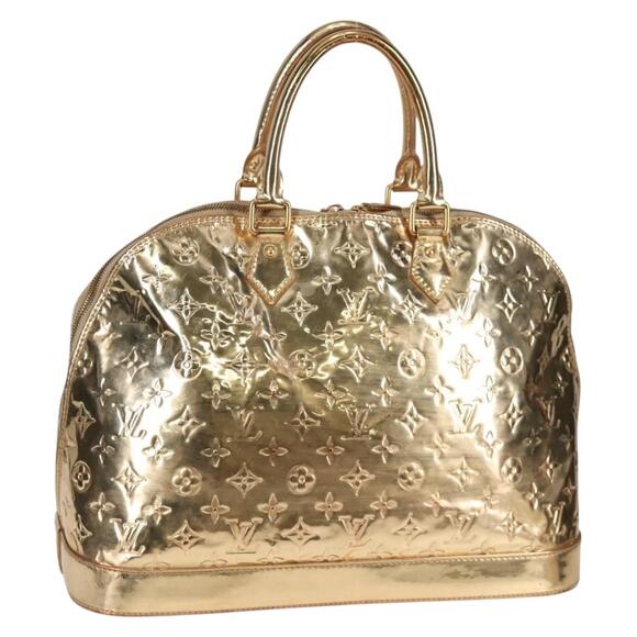 LOUIS VUITTON Monogram Miroir Alma MM Hand Bag Gold Dore M93624 - Picture 1 of 16